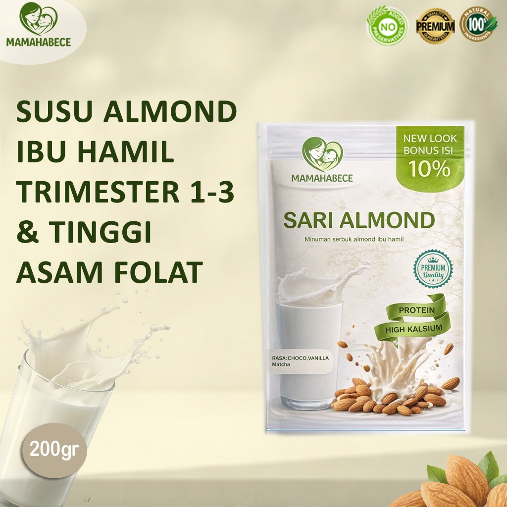 Mamahabece Susu Ibu Hamil Trimester 1 Almond Milk  (200g)