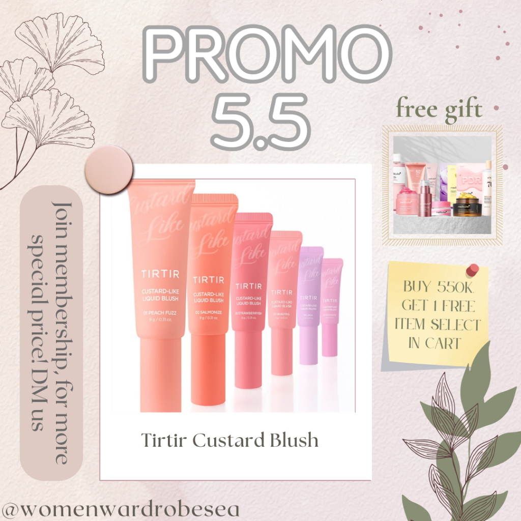 READY INSTANT - TIRTIR CUSTARD LIQUID BLUSH 2,8gr