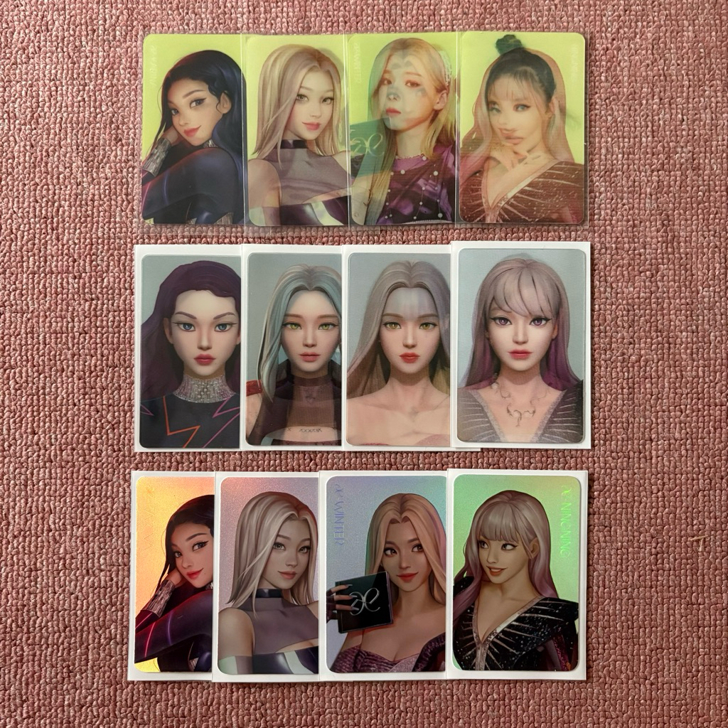 [ready stock] photocard aespa – lenticular holo hologram black mamba bn savage album set ot4