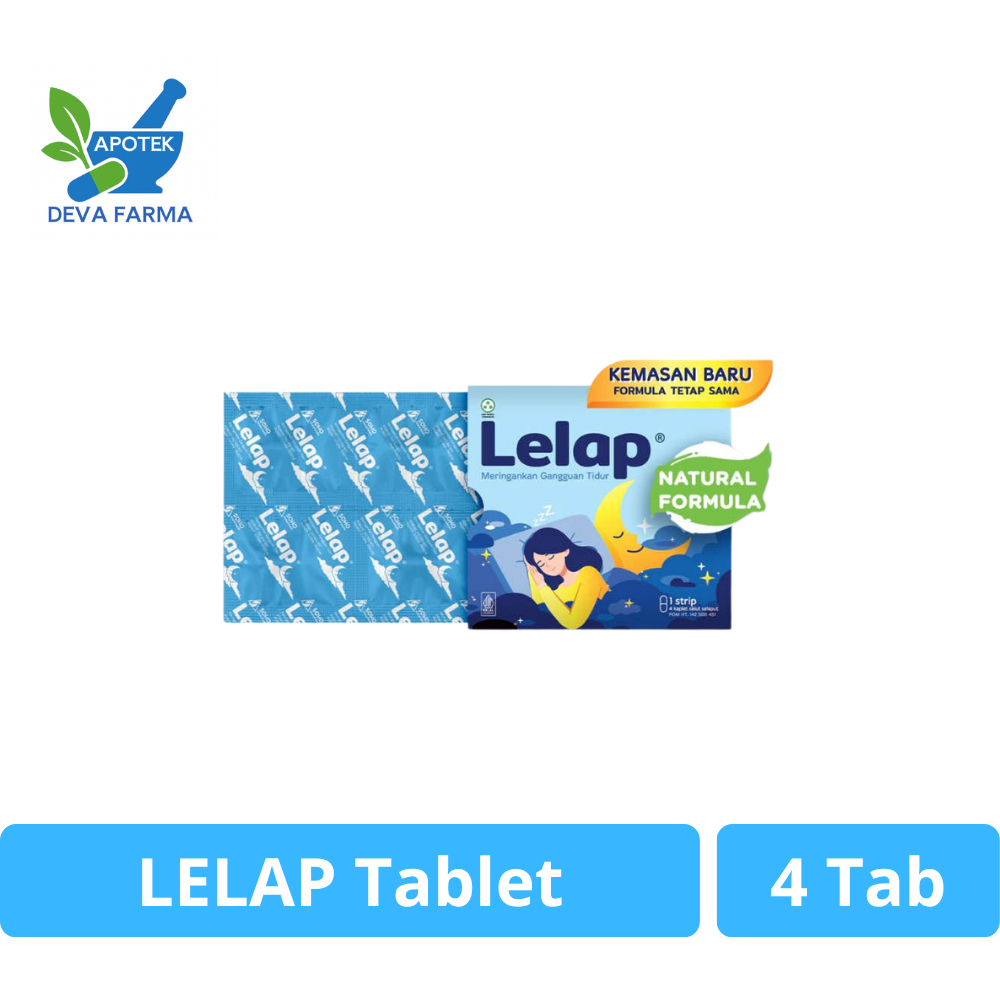 Lelap Obat Tidur Herbal 4 Tablet - Meringankan Gangguan Tidur