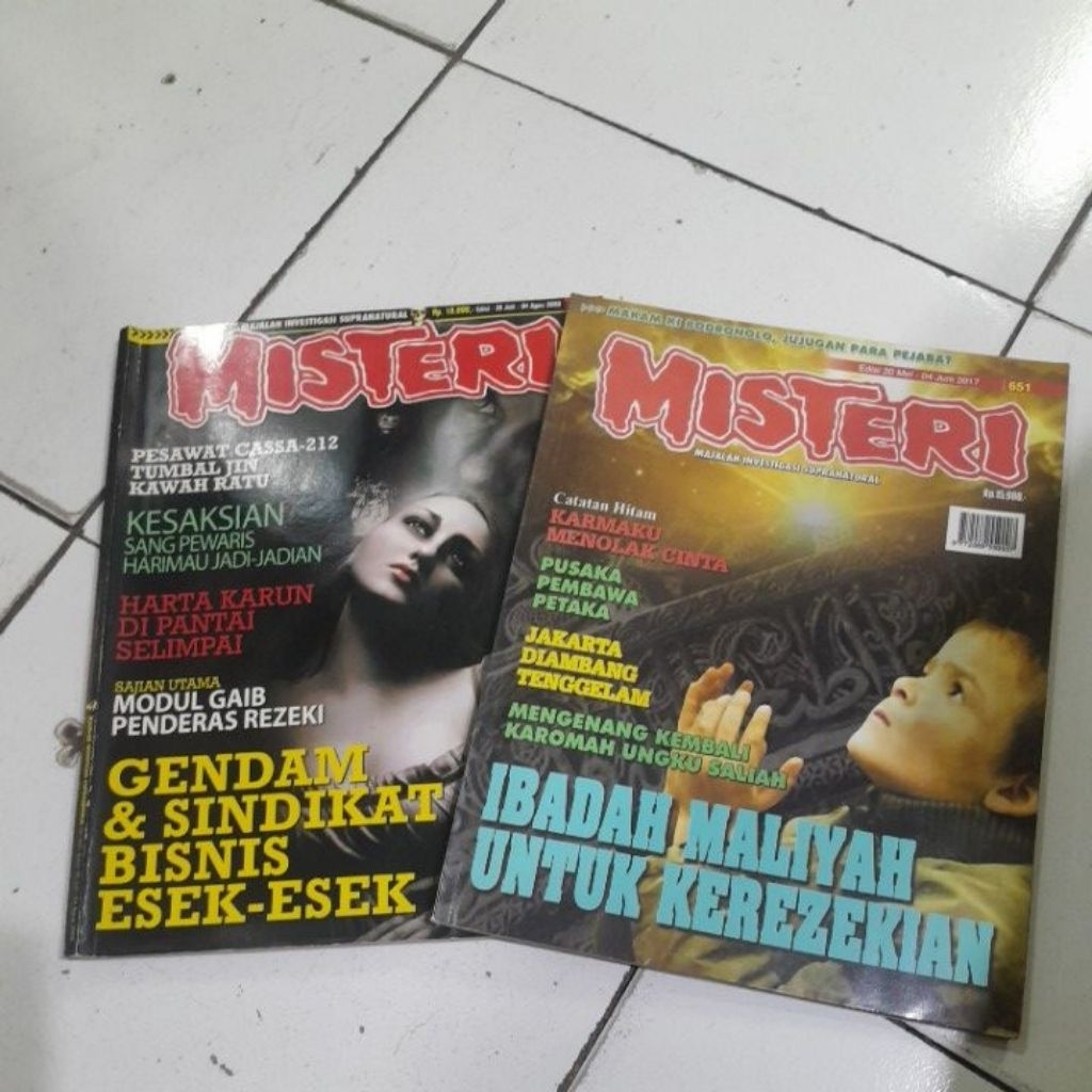 2 MAJALAH MISTERI 2017/2008 BUKU BEKAS