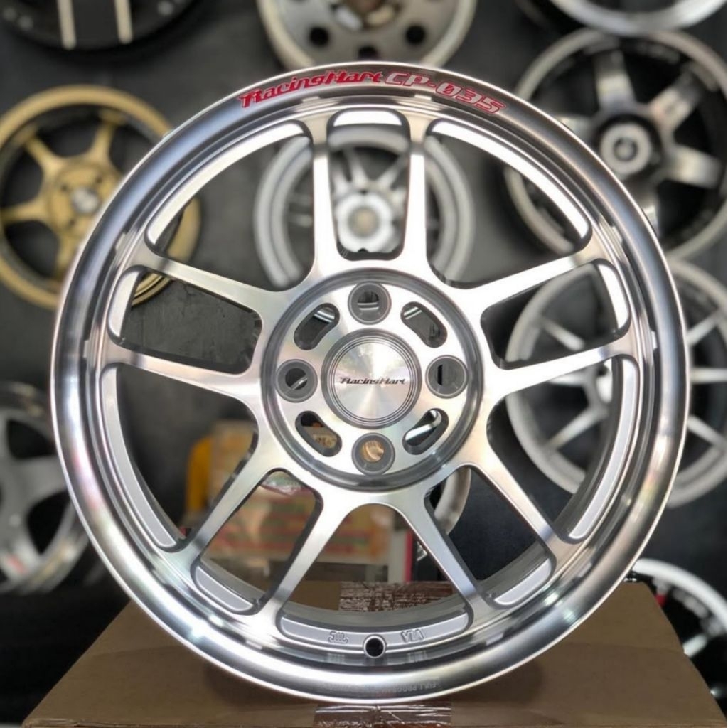 velg mobil ring 15 RACING HART F lebar 6,5 pcd 4x100 et 42 velg racing ring 15 untuk mobil brio jazz