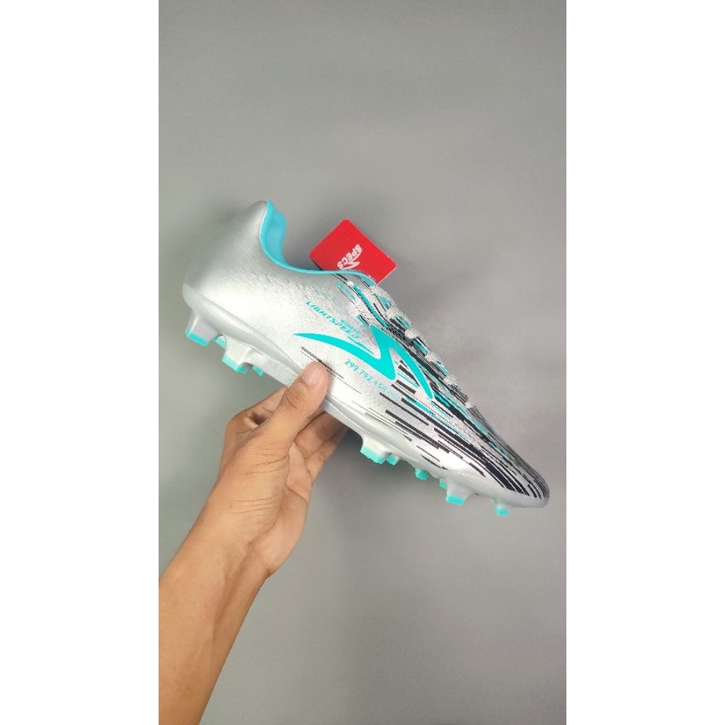 [NEW] SEPATU BOLA SPECS LIGHTSPEED REBORN SILVER BLACK AQUA FG