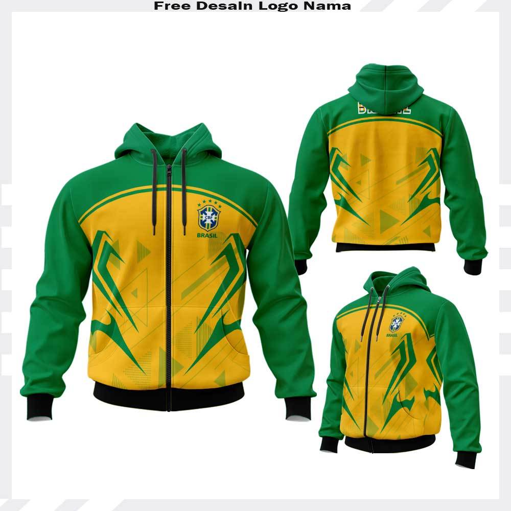 JAKET BRAZIL FULLPIRNT JAKET FIFA PIALA DUNIA 2026 JAKET SEPAK BOLA BRAZIL FULLPRINT