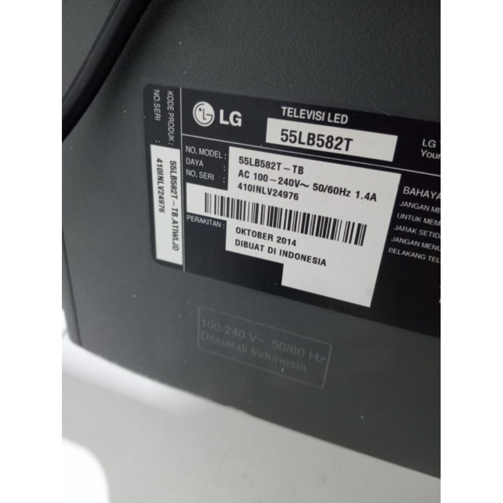 Layar tv LED LG 55 in sesuai tipe di foto