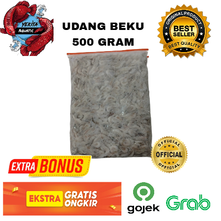 pakan ikan udang beku pakan ikan predator 500 GRAM