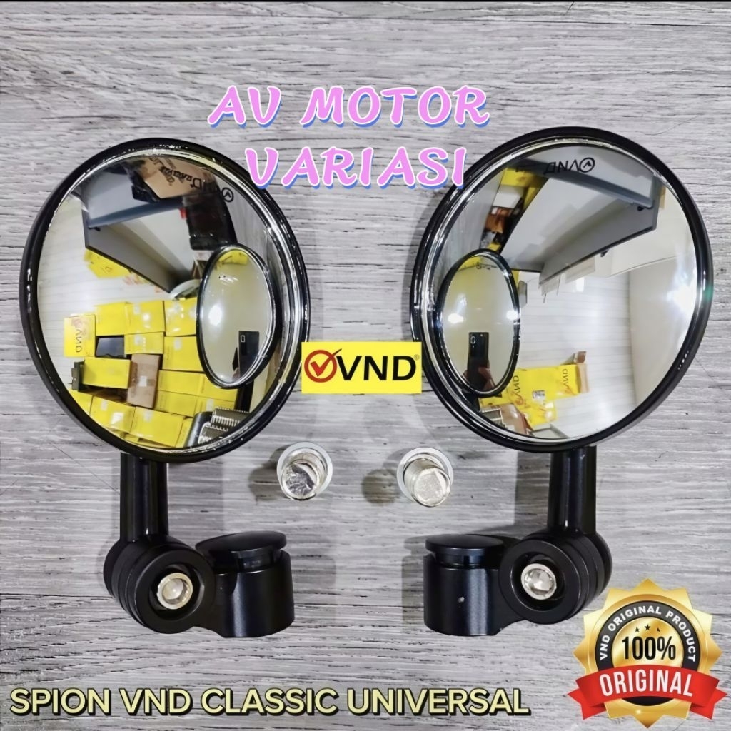 SPION KACA MIRROR VND BULAT RETRO CLASSIC UNIVERSAL MIO VARIO NINJA VIXION CB NMAX XMAX VESPA