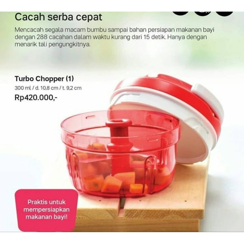 Extra Diskon 50% Turbo Chopper Tupperware - Penggiling Bumbu Dan Daging