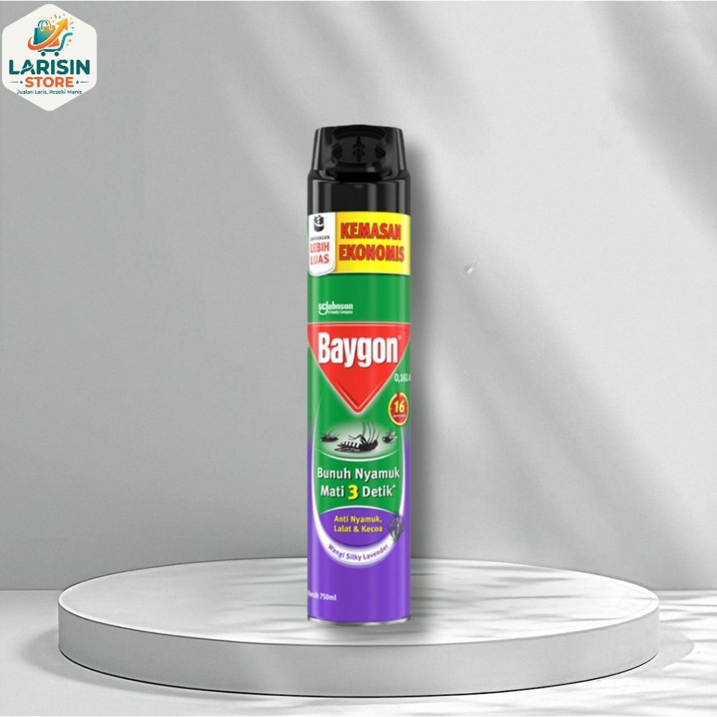 Baygon Aerosol Silky Lavender 750 ml - Obat Nyamuk & Serangga Semprot