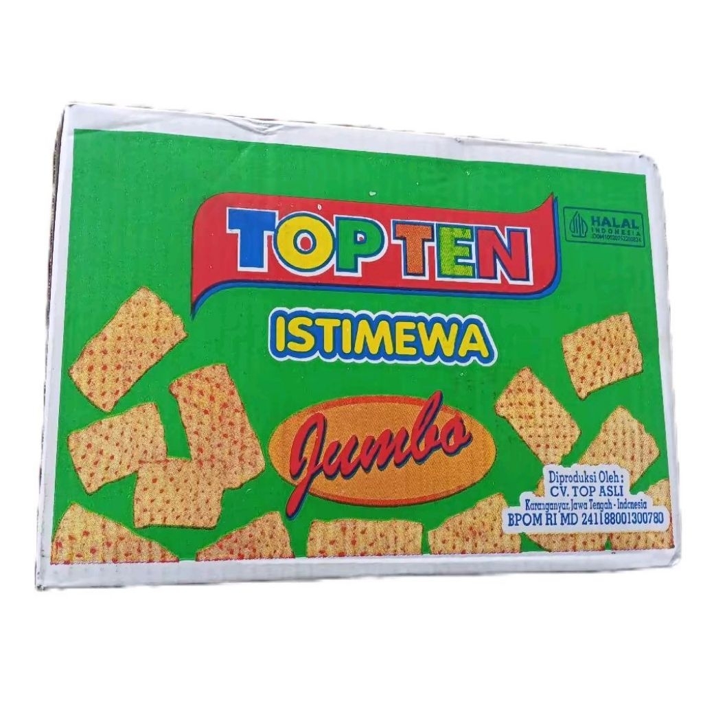 (KEMASAN BARU) 1 DUS SNACK JADUL MURAH TOP TEN JUMBO KEMASAN 2 RENCENG ISI 20 PCS x 30 gr murah
