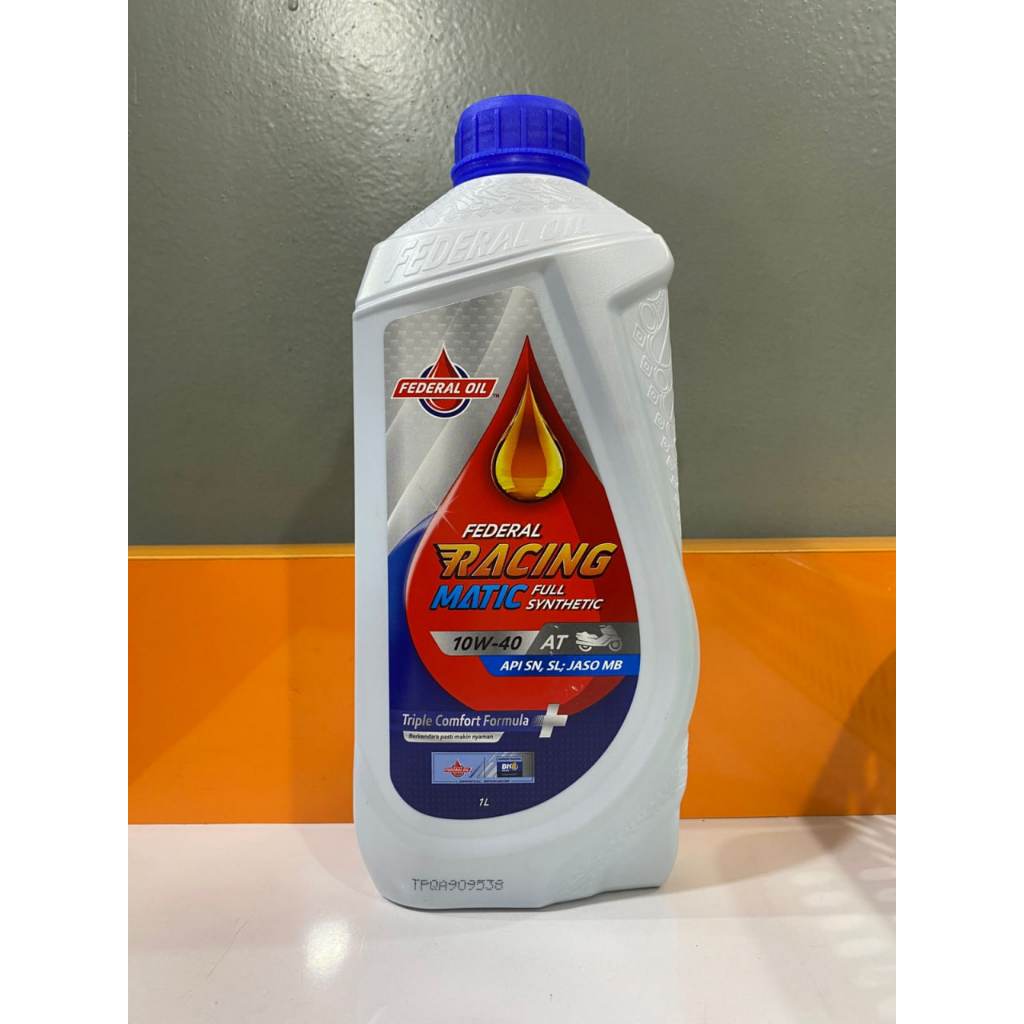 (ASLI 100%) OLI MOTOR FEDERAL RACING MATIC 10W-40 1Liter / OLI MOTOR MATIC / ORIGINAL FEDERAL OIL