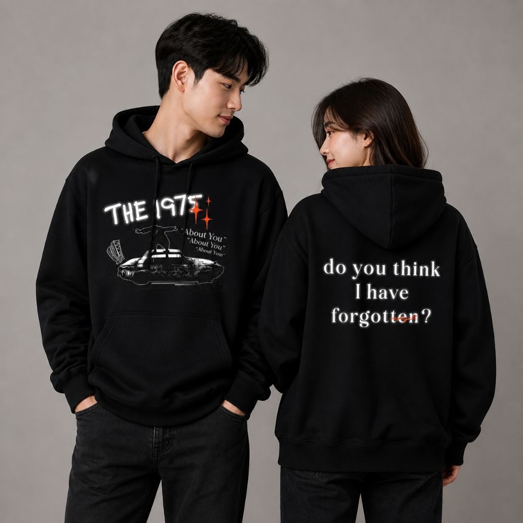 (HF240B) [REFLECTIVE HOODIE LIMITED] HOODIE ABOUT YOU THE 1975 V2 - HOODIE COTTON FLEECE By Sun Dist