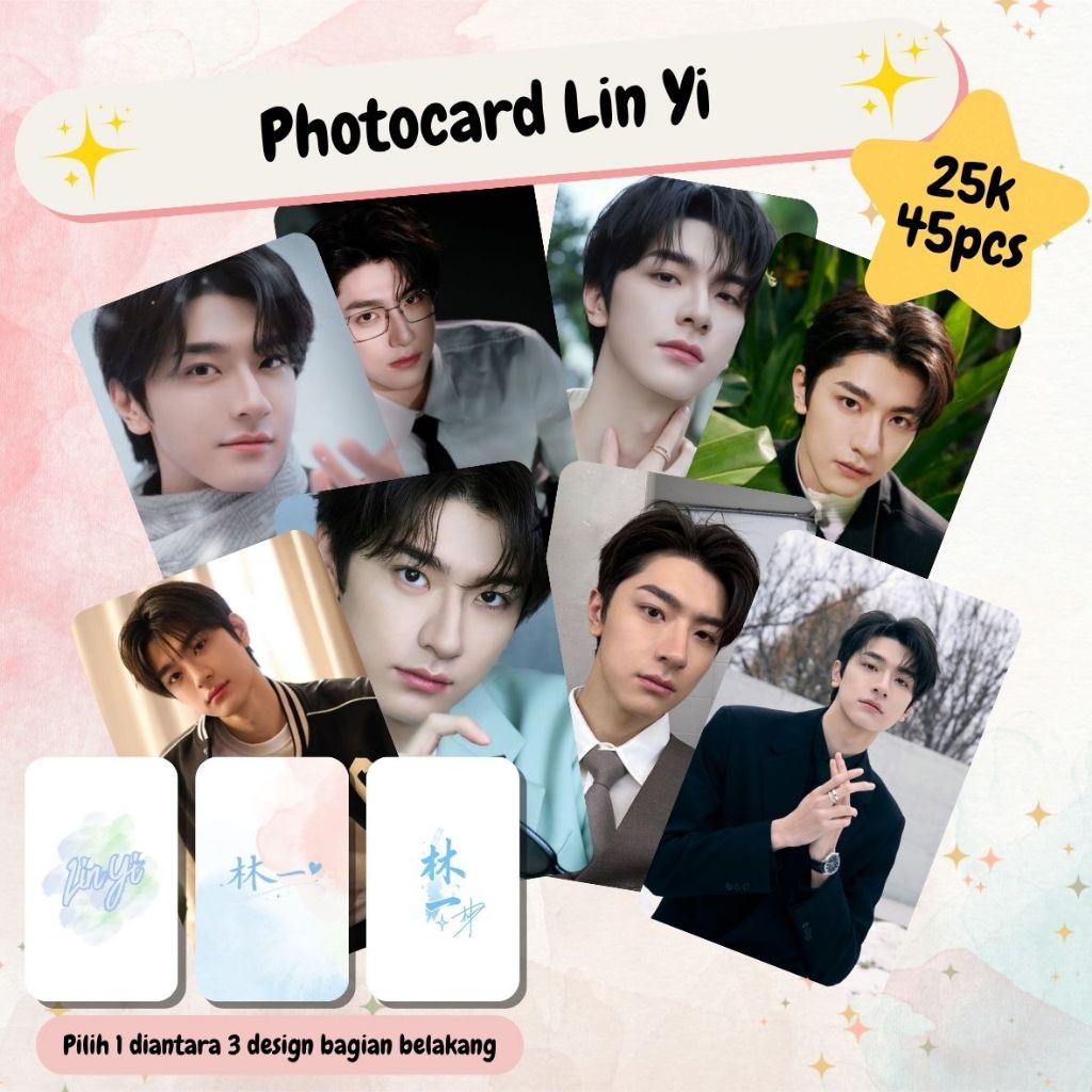 [SET] Photocard Lin Yi Aktor Drama China 45 Pcs Art Carton Laminasi Glossy