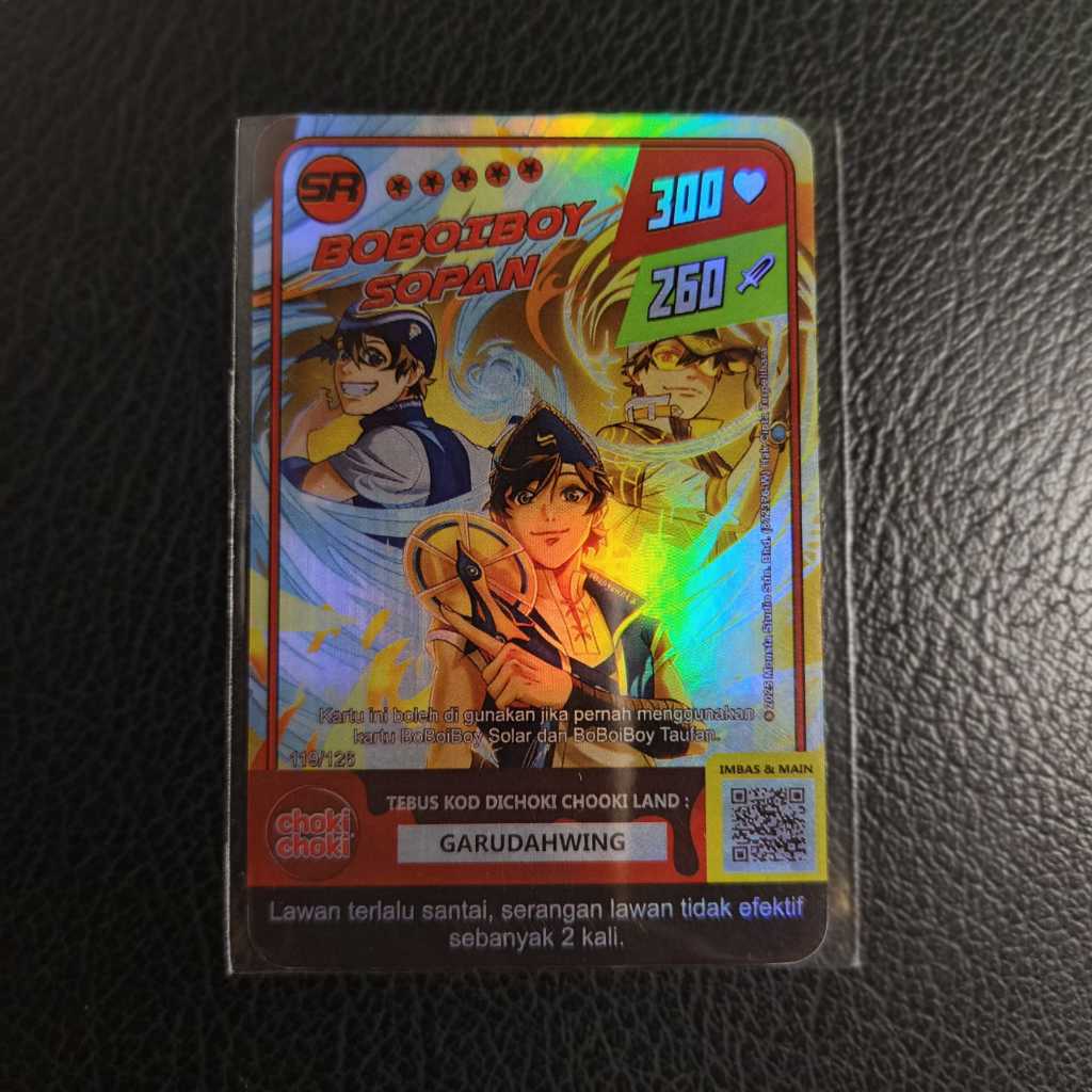 Kartu SR Boboiboy Sopan Fanmade
