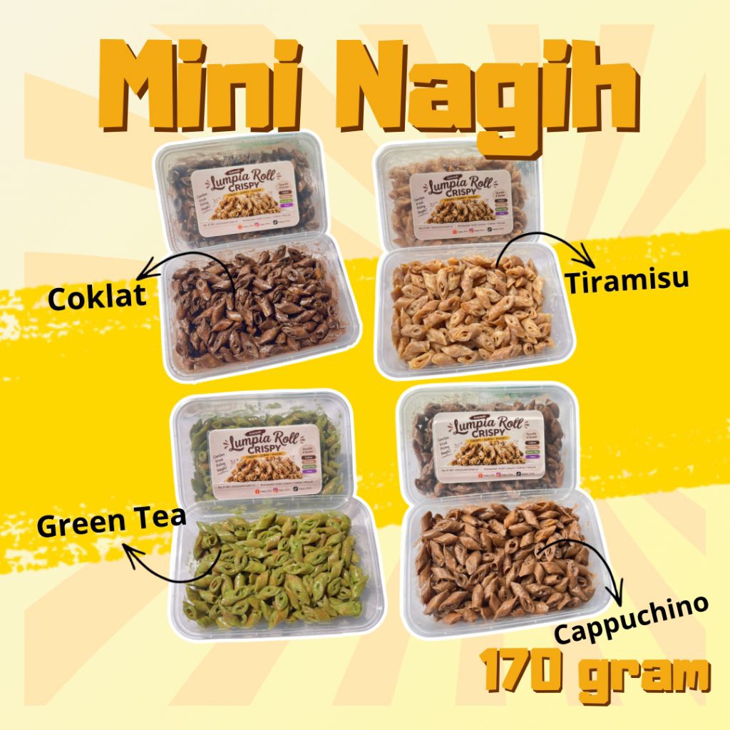 LUPPY TIME - Lumpia Roll Crispy Lumer 170 gr | Lumring Snack gurih , Krispi, Manis, Lumer Coklat Gre