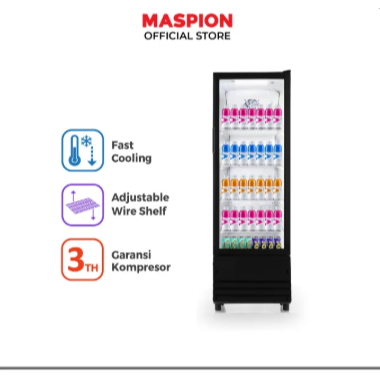 MASPION Display Showcase USG-218 / Cooler Chiller USG218 BLACK