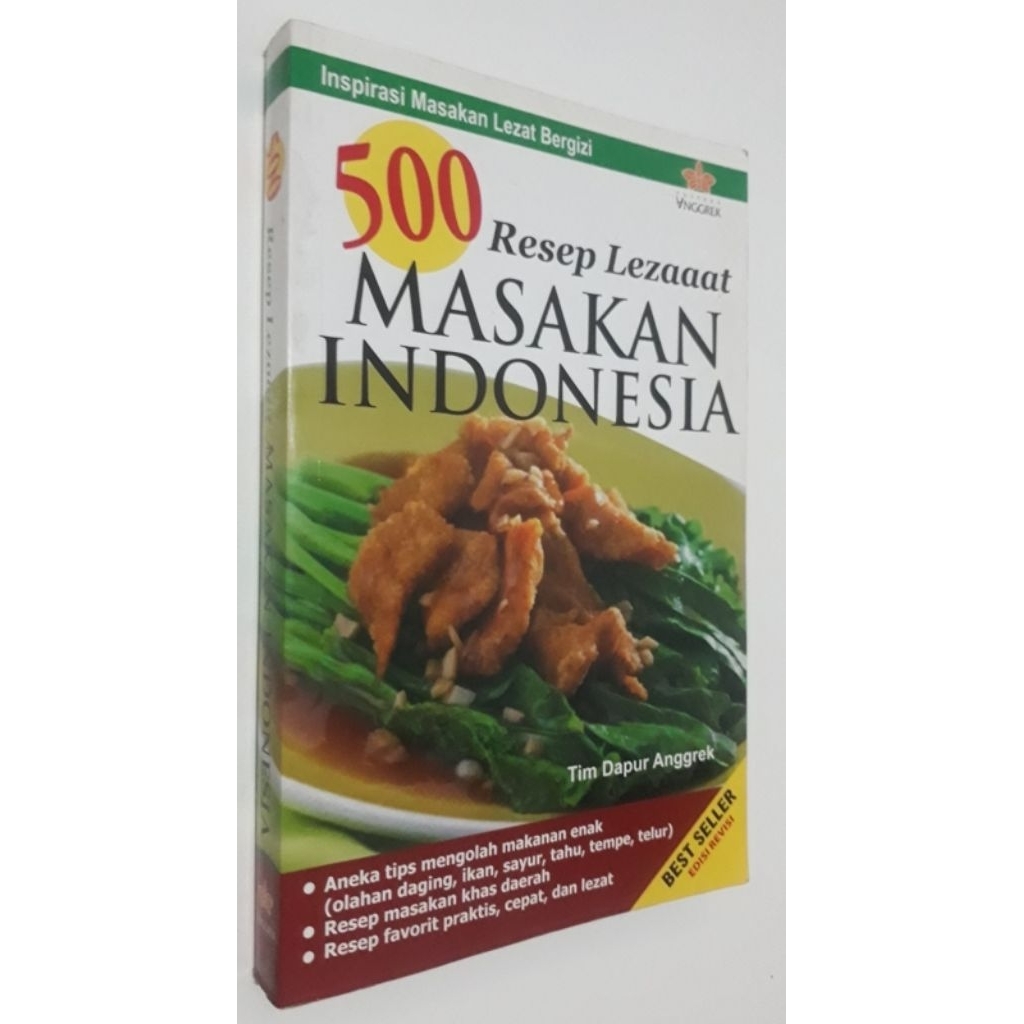 500 Resep Lezaaat Masakan Indonesia (buku bekas)