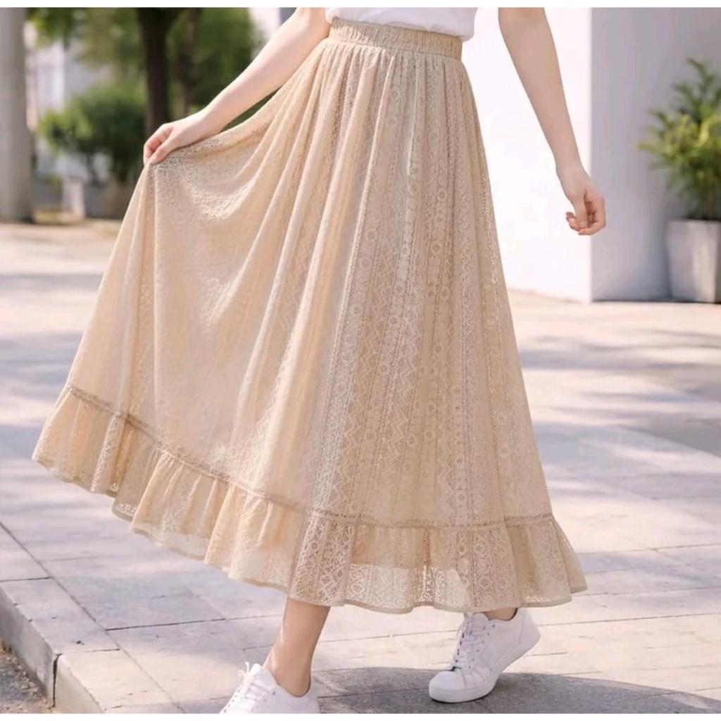 rok tutu full burkat.rok burkat premium halus casual remaja dan dewasa,rok burkat kekinian