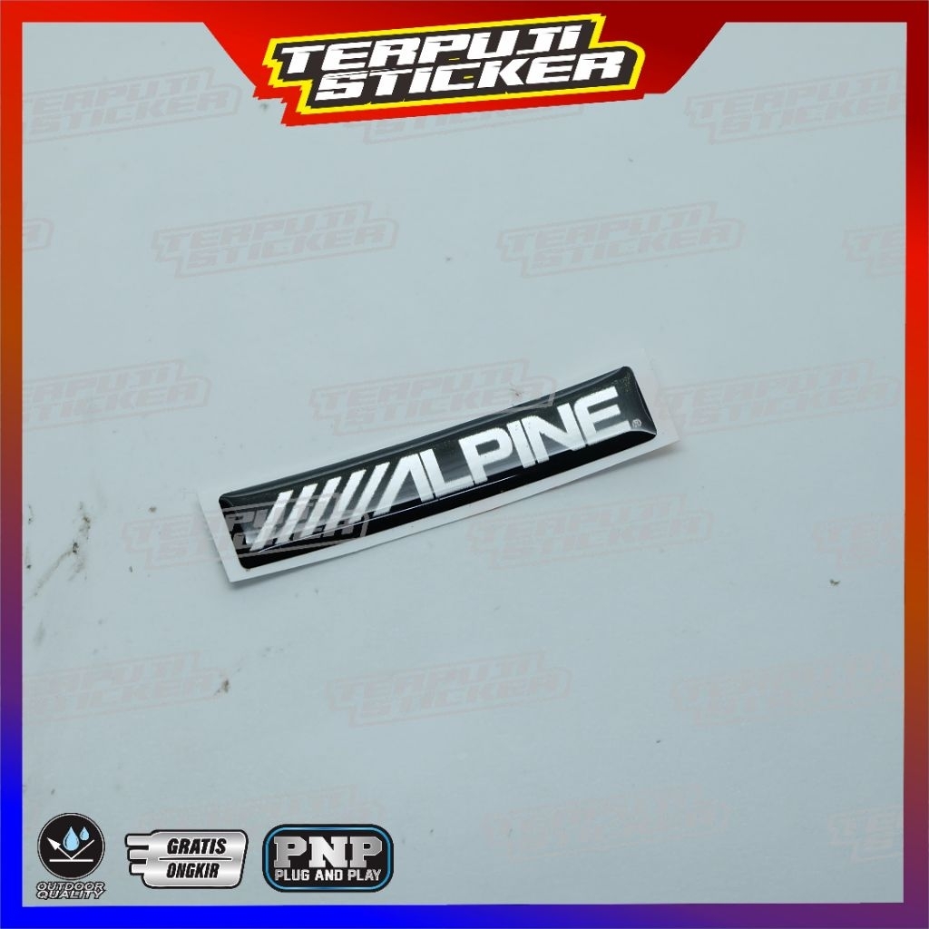 emblem timbul ALPINE SPEAKER AUDIO MOBIL/STICKER ALPINE LOGO SPEAKER AUDIO MOBIL