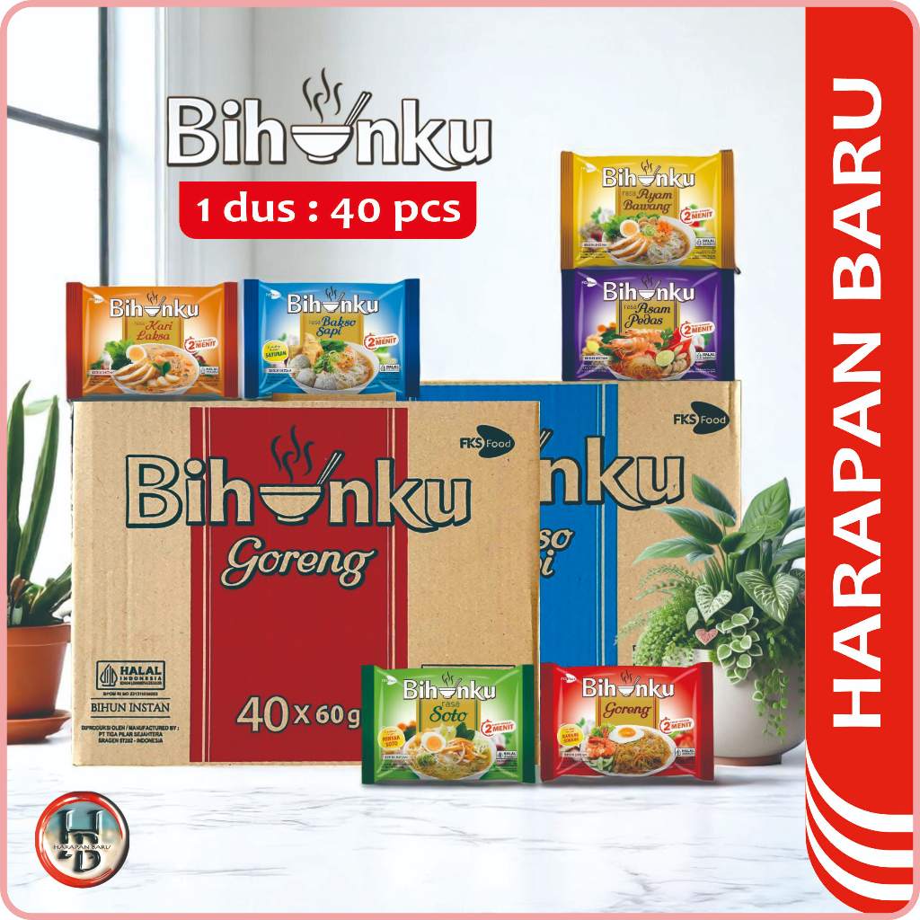 Bihunku  Instan - Bihunku 1 Dus Isi 40 Pcs Nusantara Series - Grosir Bihun Instan Murah