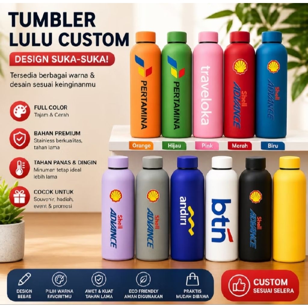 TERMOS CUSTOM/TUMBLER LULU 500ML/TUMBLER CUSTOM PRINTING UV