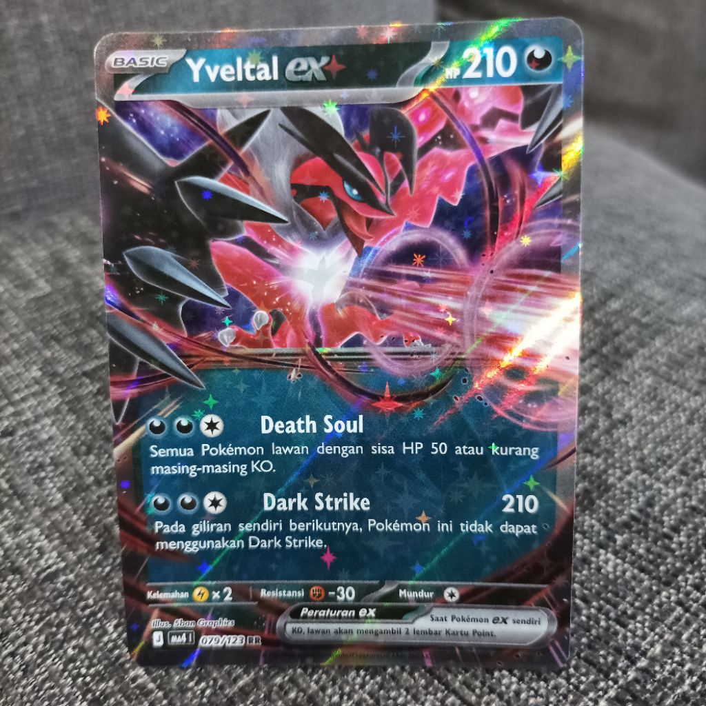 Pokemon indonesia TCG yveltal ex 079/123 RR ma4i