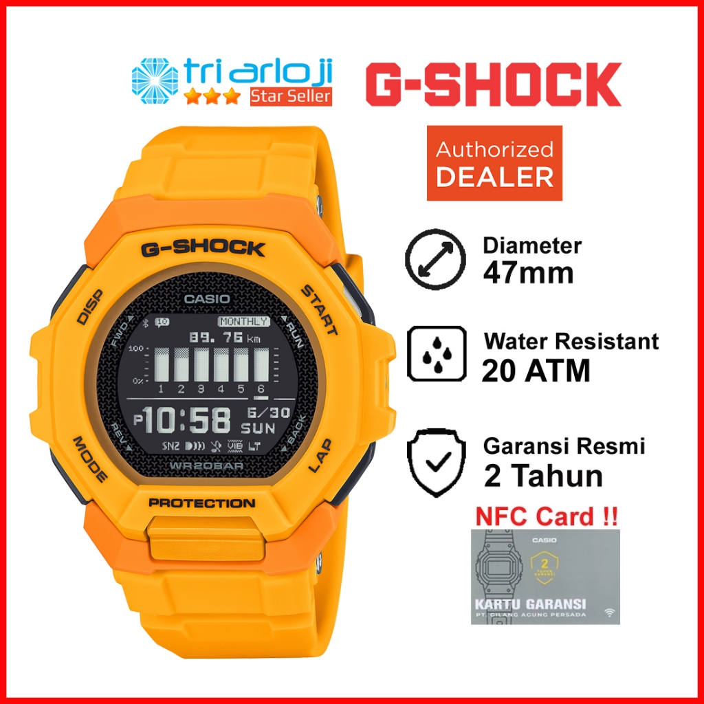 Casio G-SHOCK GBD-300-9DR Jam Tangan Pria GBD300 GSHOCK GBD-300-9 GBD 300 9DR G-SQUAD