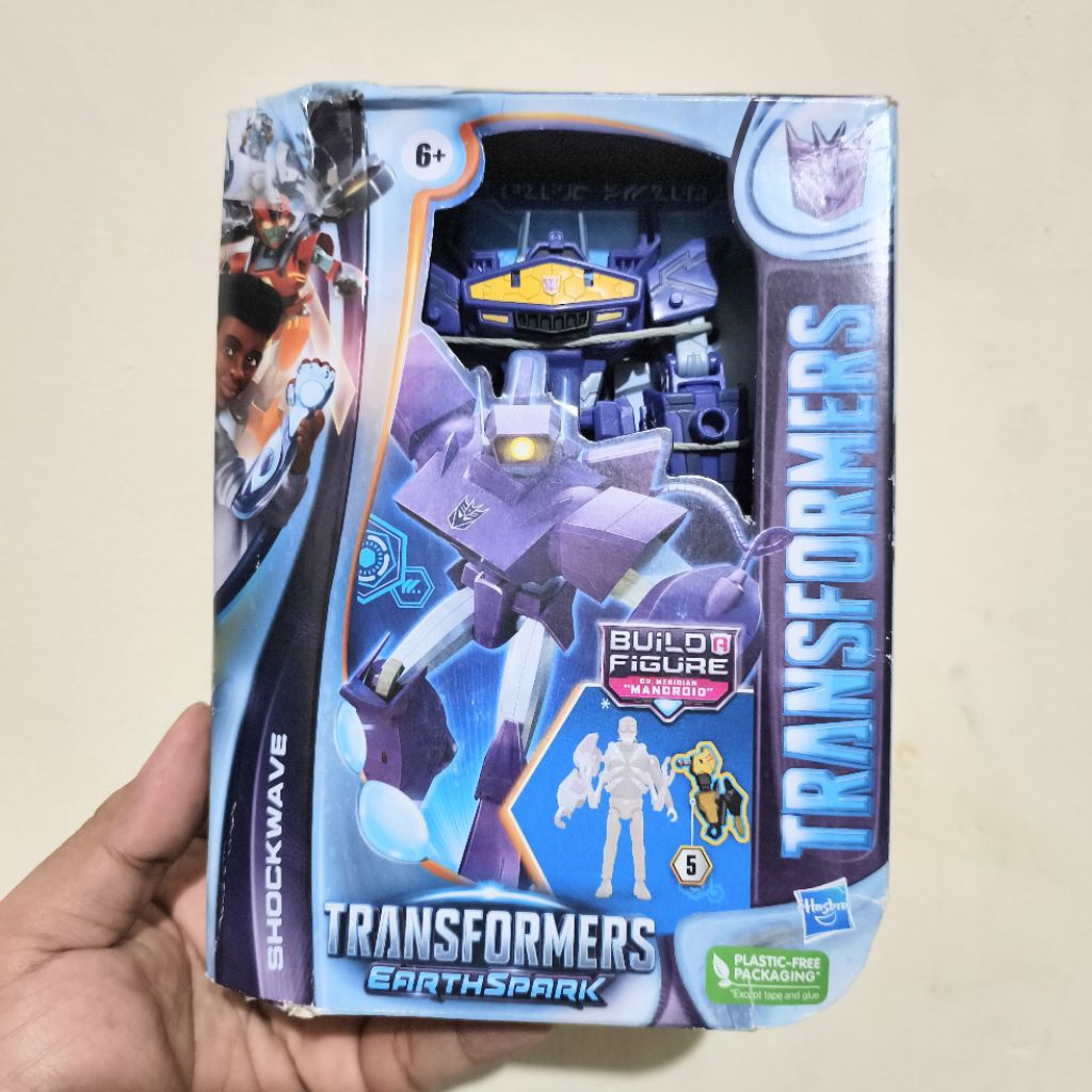 Transformers EarthSpark Deluxe Class Shockwave - Build-A-Figure Mandroid Original Hasbro
