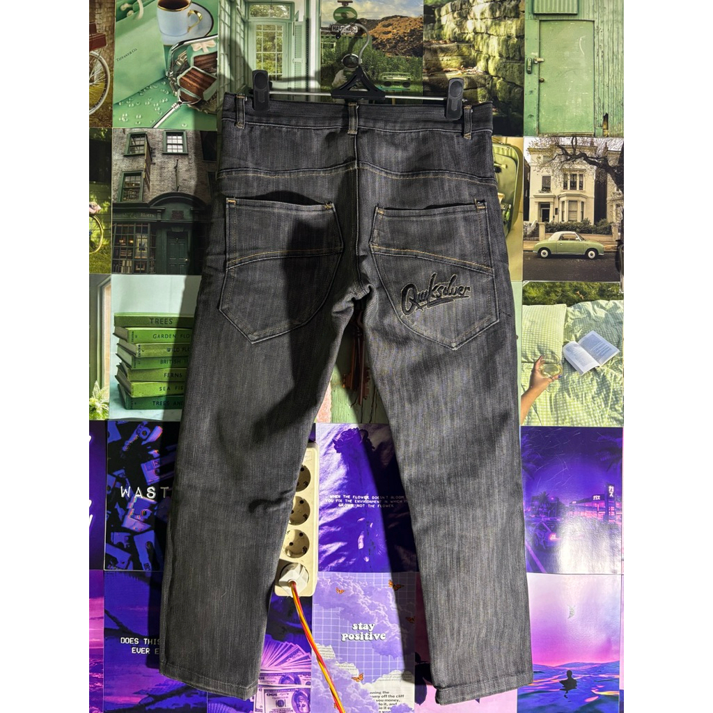 Quiksilver Japanese Gray Jeans Size 28 Preloved