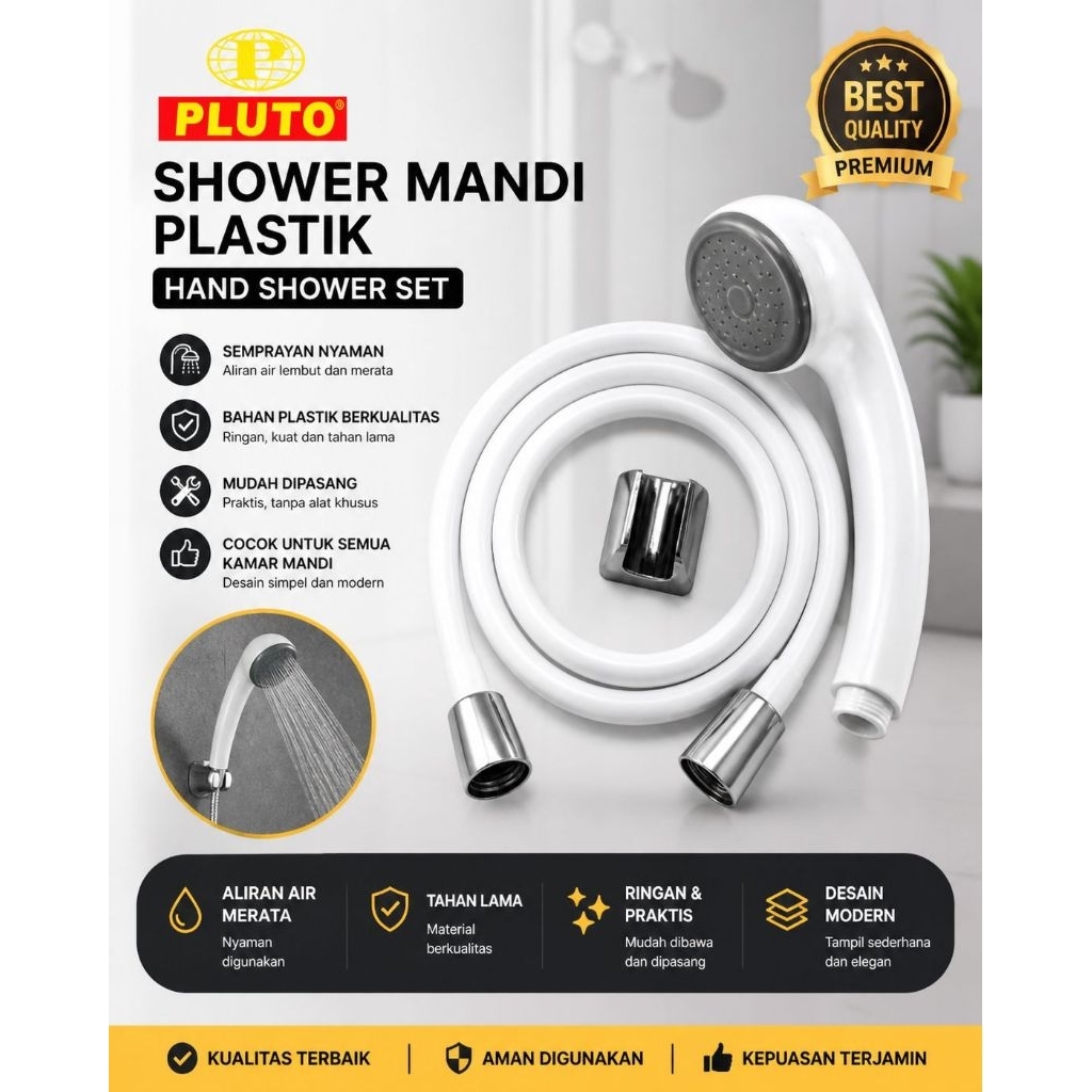 Shower mandi plastik _Hand shower set komplit_Shower mandi