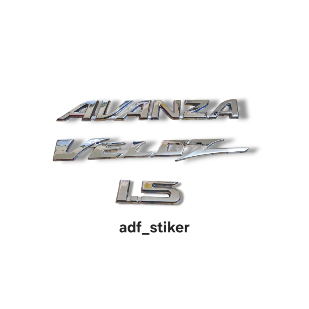 Emblem Logo avanza lama veloz 1.5 chrome / emblem veloz / emblem avanza veloz 1.5 / emblem 1.5 avanz