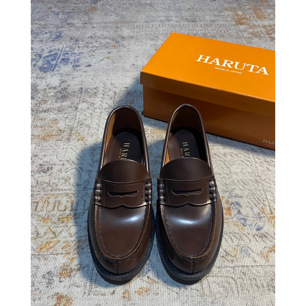 HARUTA 906 LOAFERS GENUINE LEATHER - BROWN (25,5EEE)