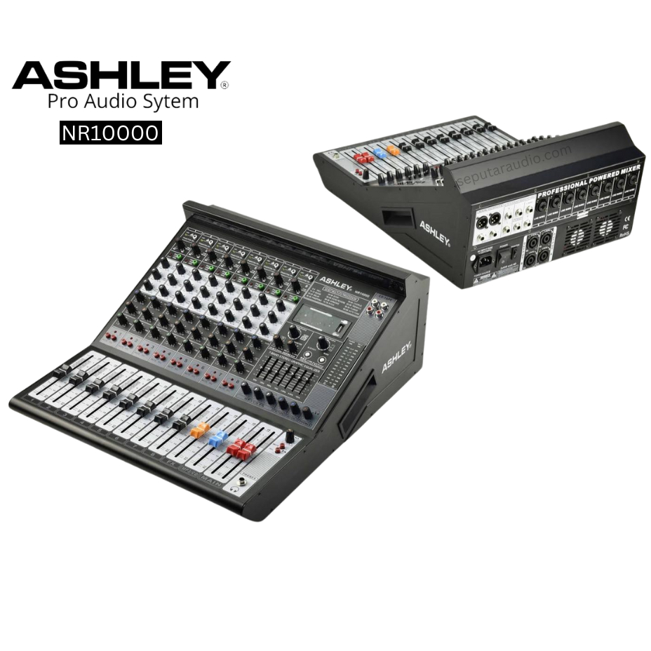 POWER MIXER ASHLEY NR-10000 8 CHANNEL MIXER POWER ASHLEY NR10000 BLUTOOTH USB INTERFACE ORIGINAL