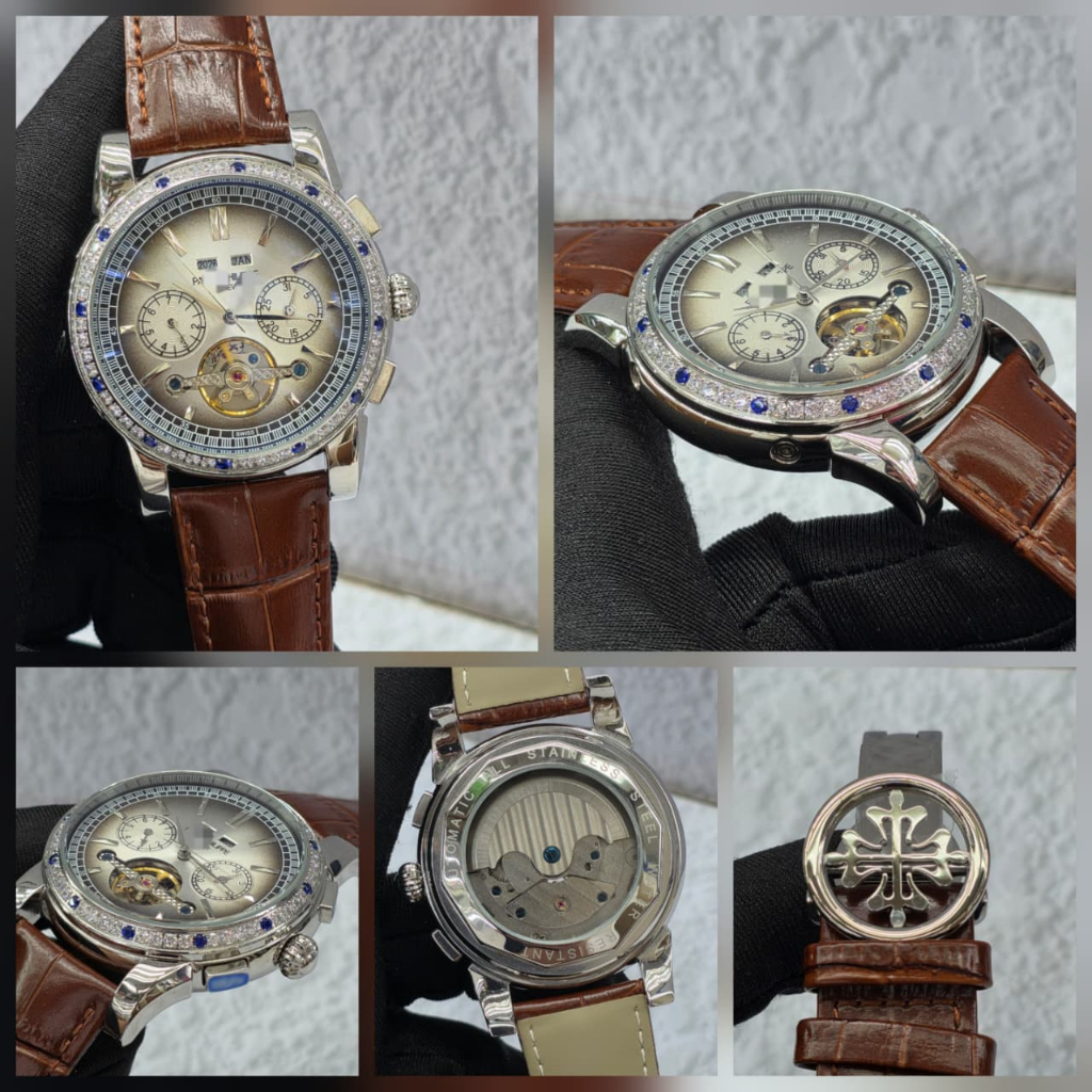 New Jam tangan patek philip Grand Complications with Tourbillon 43MM diamond bezel Automatic