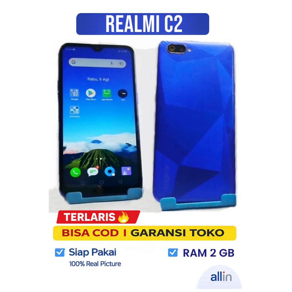 Realmi C2 Ram 2Gb /32 Second Murah Normal Siap Pakai