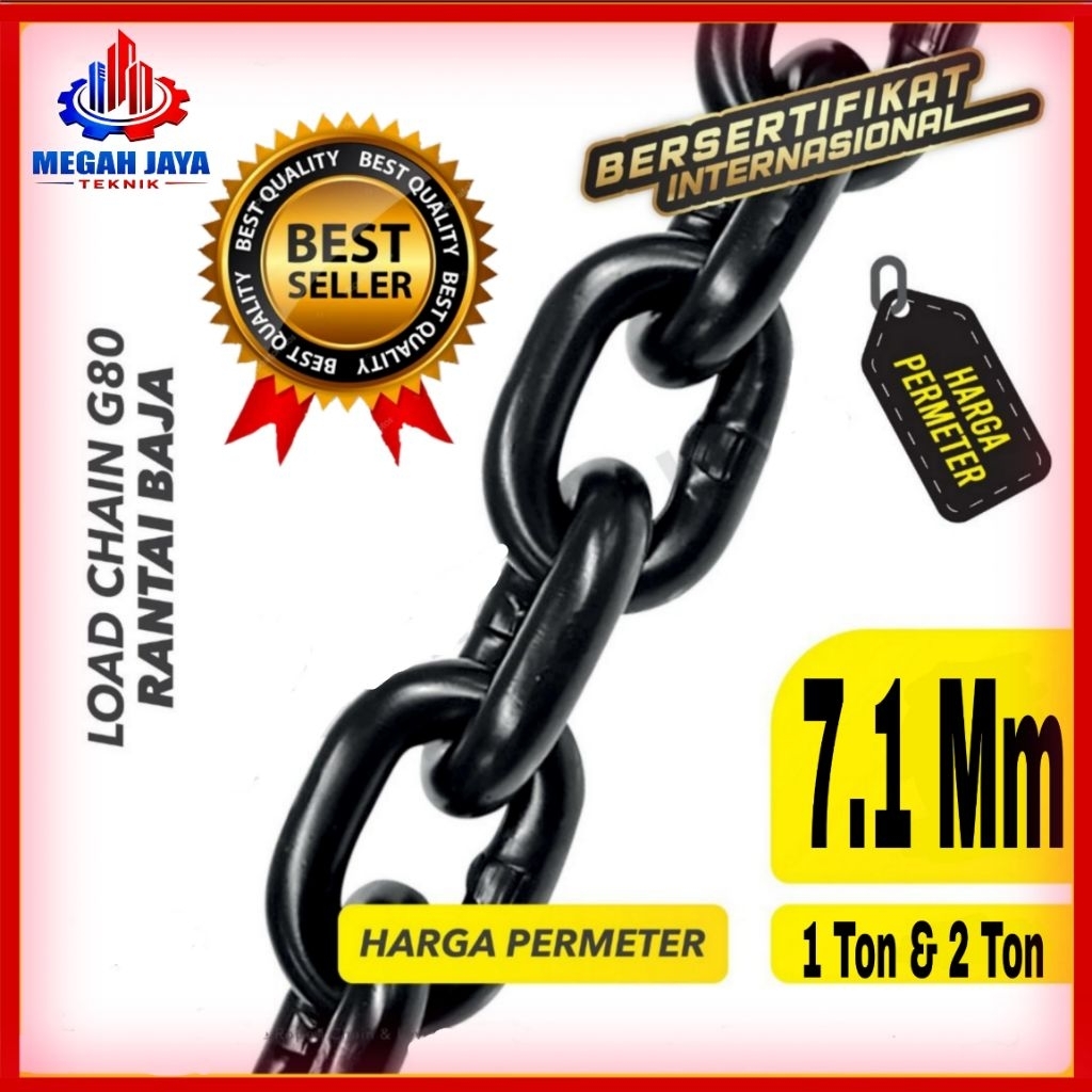 RANTAI ELECTRIC CHAIN HOIST 1 TON DAN 2 TON 7.1MM G80