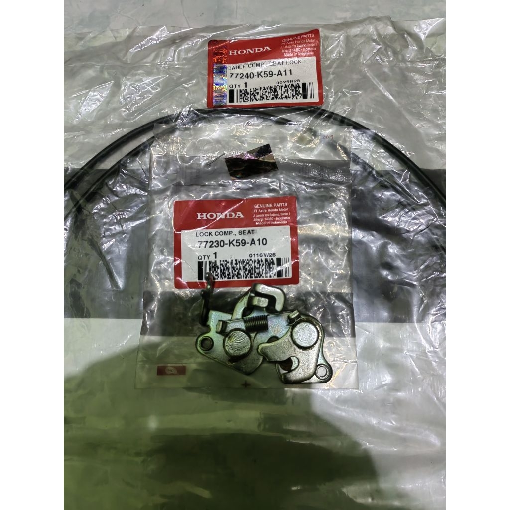 Kabel kunci jok plus engsel jok vario 125 ESP LED vario 150 OLD asli 77240-K59-A11 77230-K59-A10
