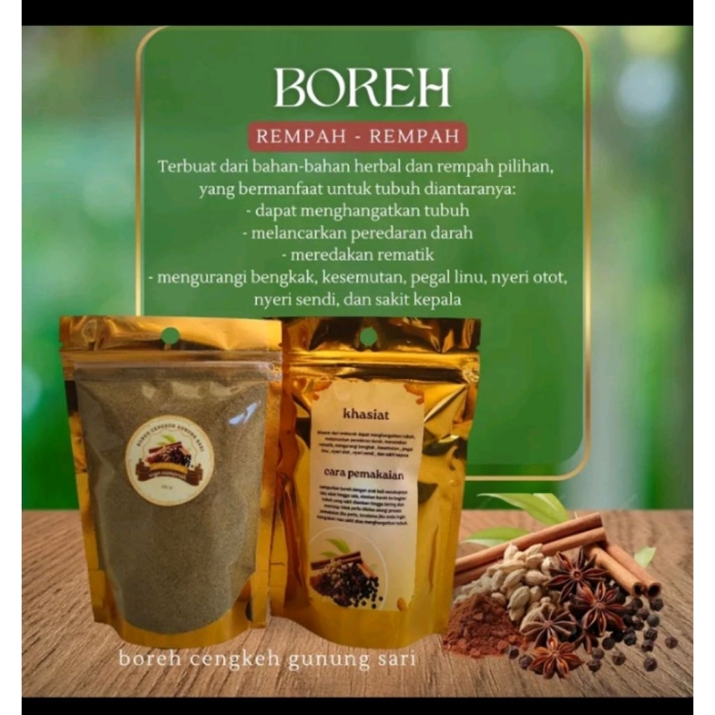 (COD) Boreh Serbuk Cengkeh Rempah Gunung Sari