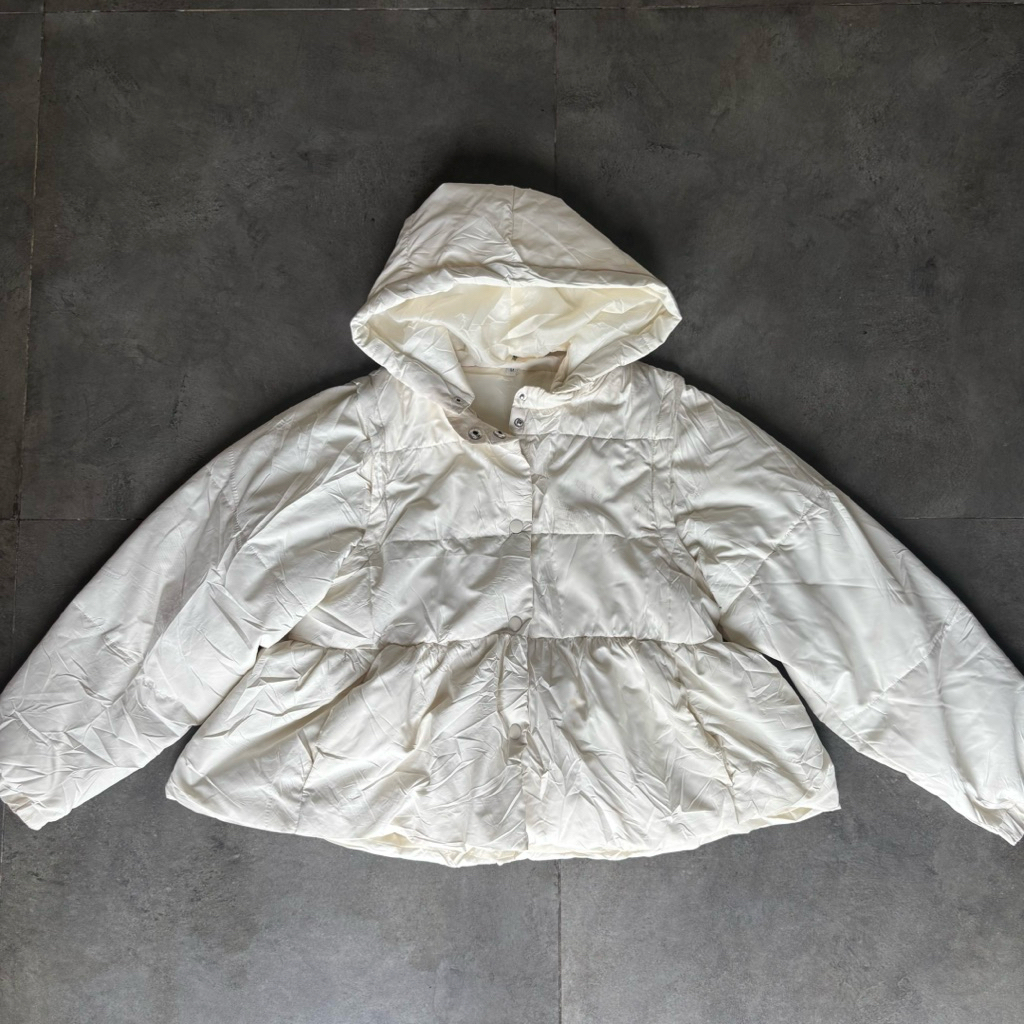 Broken White Puffer Jacket Woman
