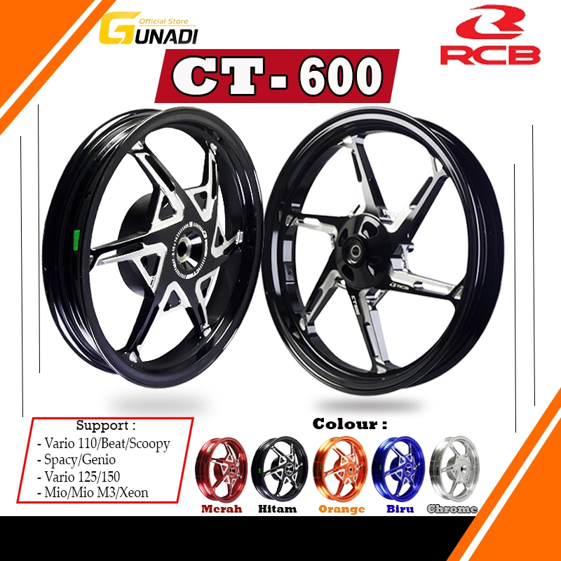 Velg Pelek CNC RCB CT600 CT 600 Vario 110 Beat Scoopy Vario 125/150 Vario/ Stylo 160 CBS Uk 185/215