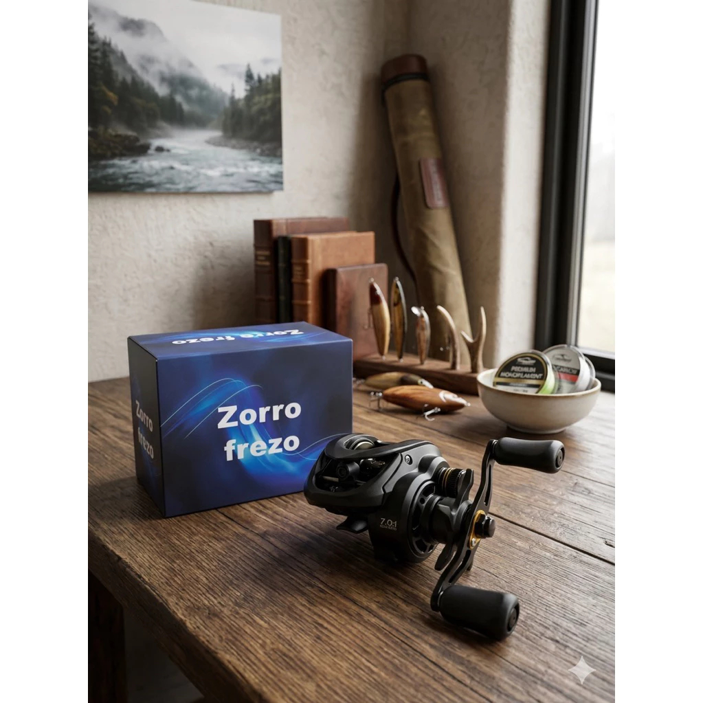 REEL ZORRO FREZO | BAITCASTING | CARBON BODY | DRAG CLICKER | 7:0:1 GEAR RATIO | N+1 BALL BEARINGS