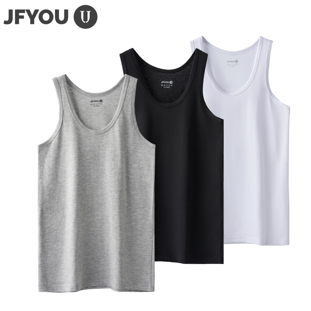 JFYOU PAKET HEMAT 1/3 PCS SINGLET PRIA DEWASA IMPORT SLIM FIT KAOS KUTANG PRES BODY TANGTOP COWOK VI