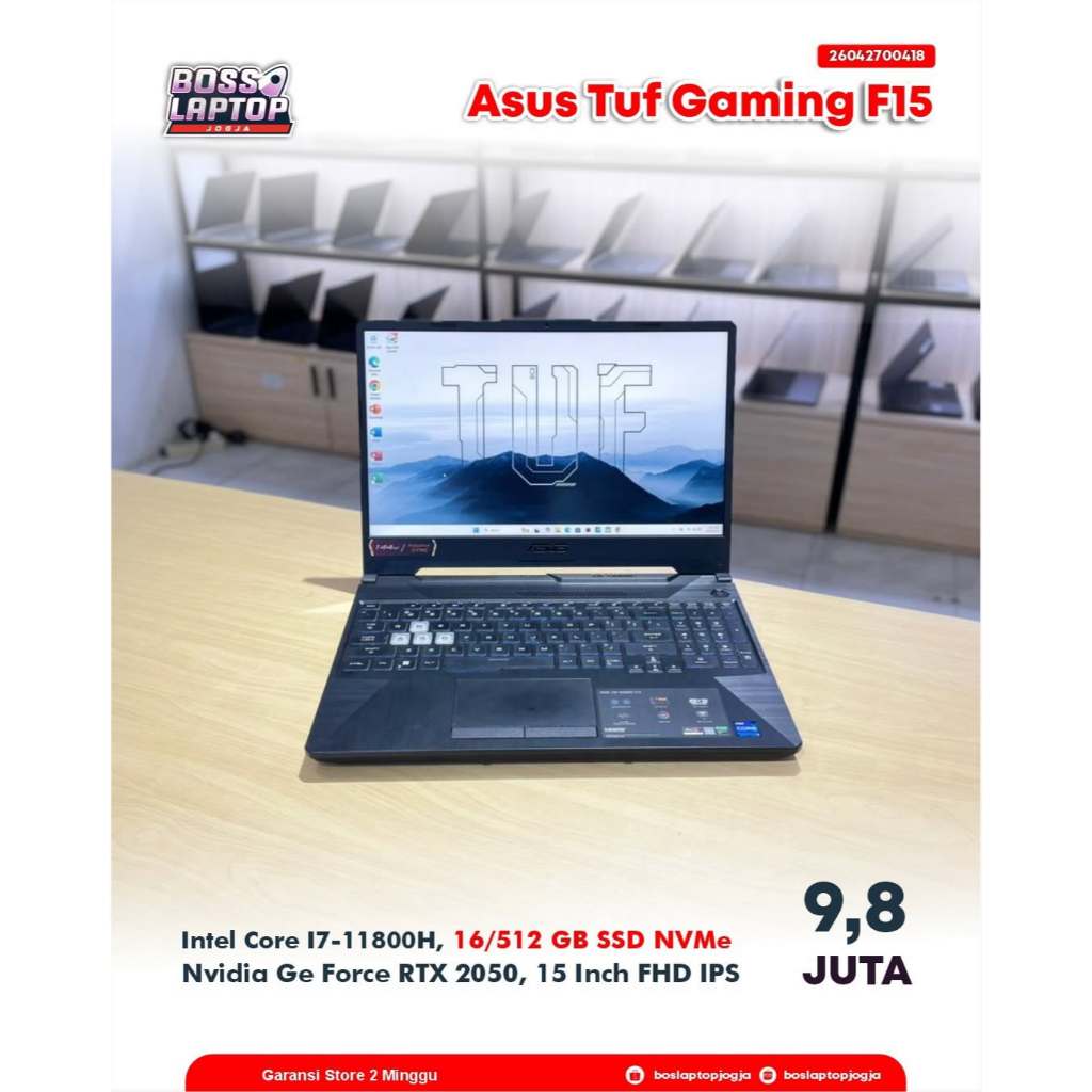 ASUS TUF GAMING F15 FA506HF CORE I7-11800H 16/512GB