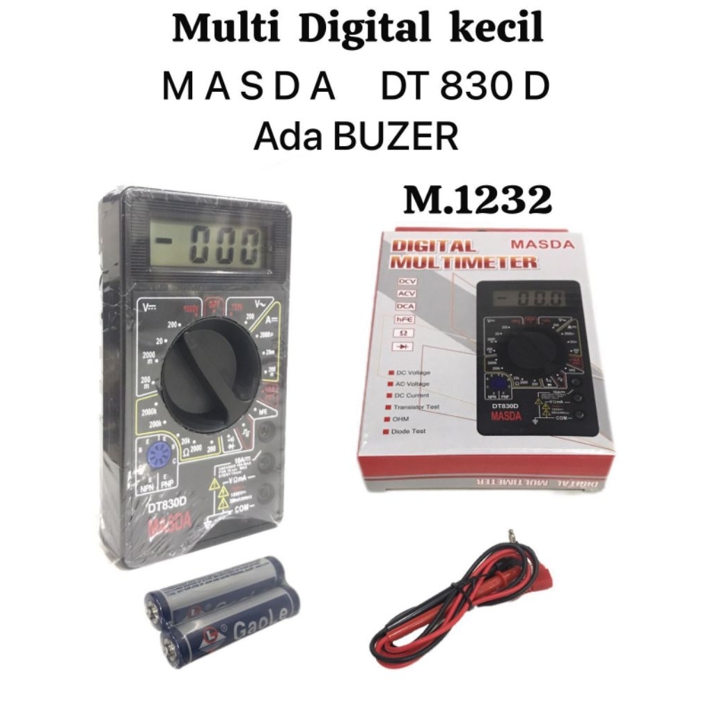 Multimeter Multitester Digital DT-830D