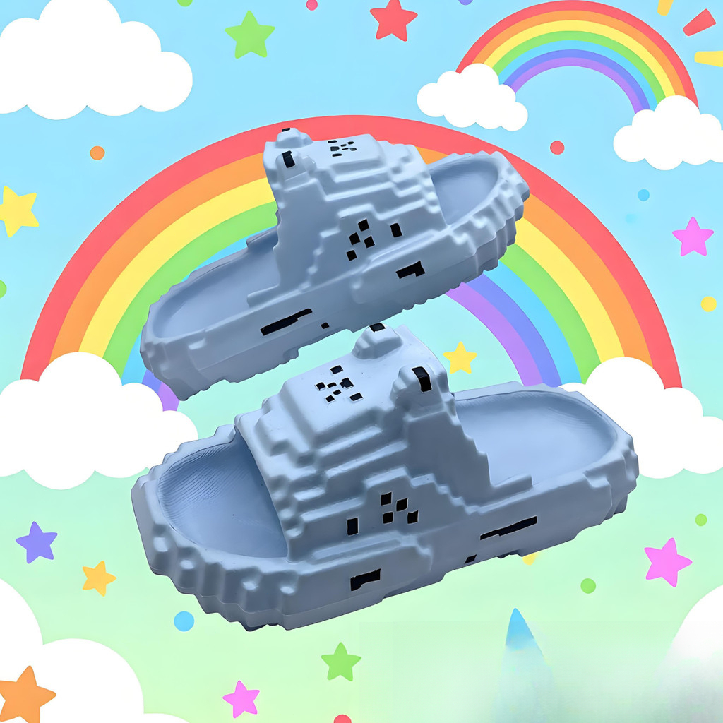 Recommended Sendal Unisex Anak Empuk Anti Slip Minecraft-Mc Sandal Anak Motif Minecraft Eva Anti