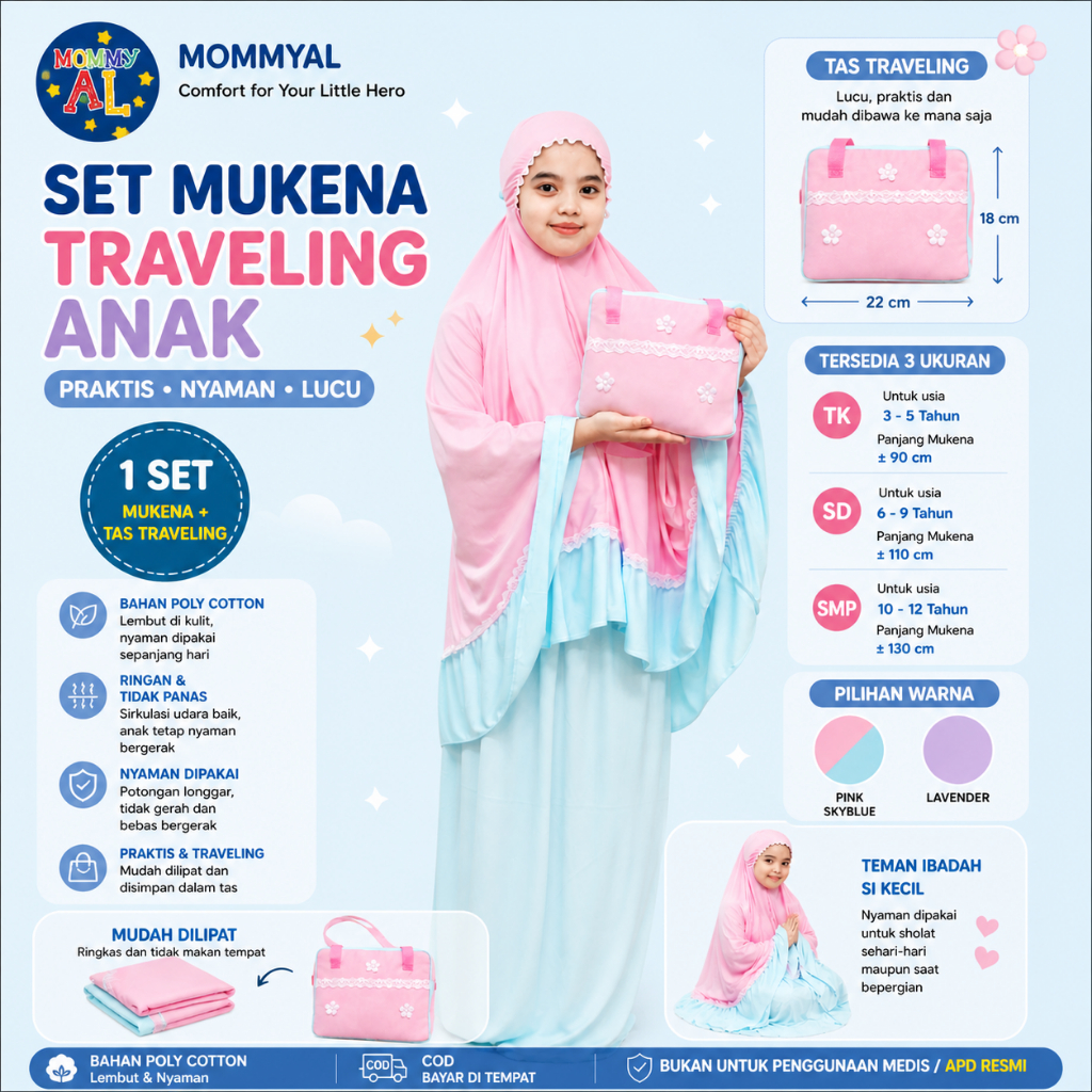 MUKENA ANAK SET TANGGUNG ANAK TK SD SMP/MUKENA ANAK/MUKENA