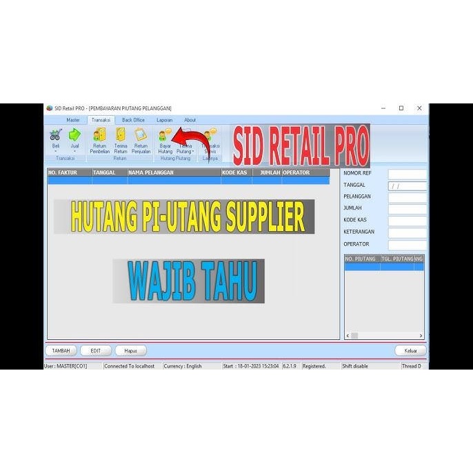 Aplikasi SID Retail Pro Client Server service computer