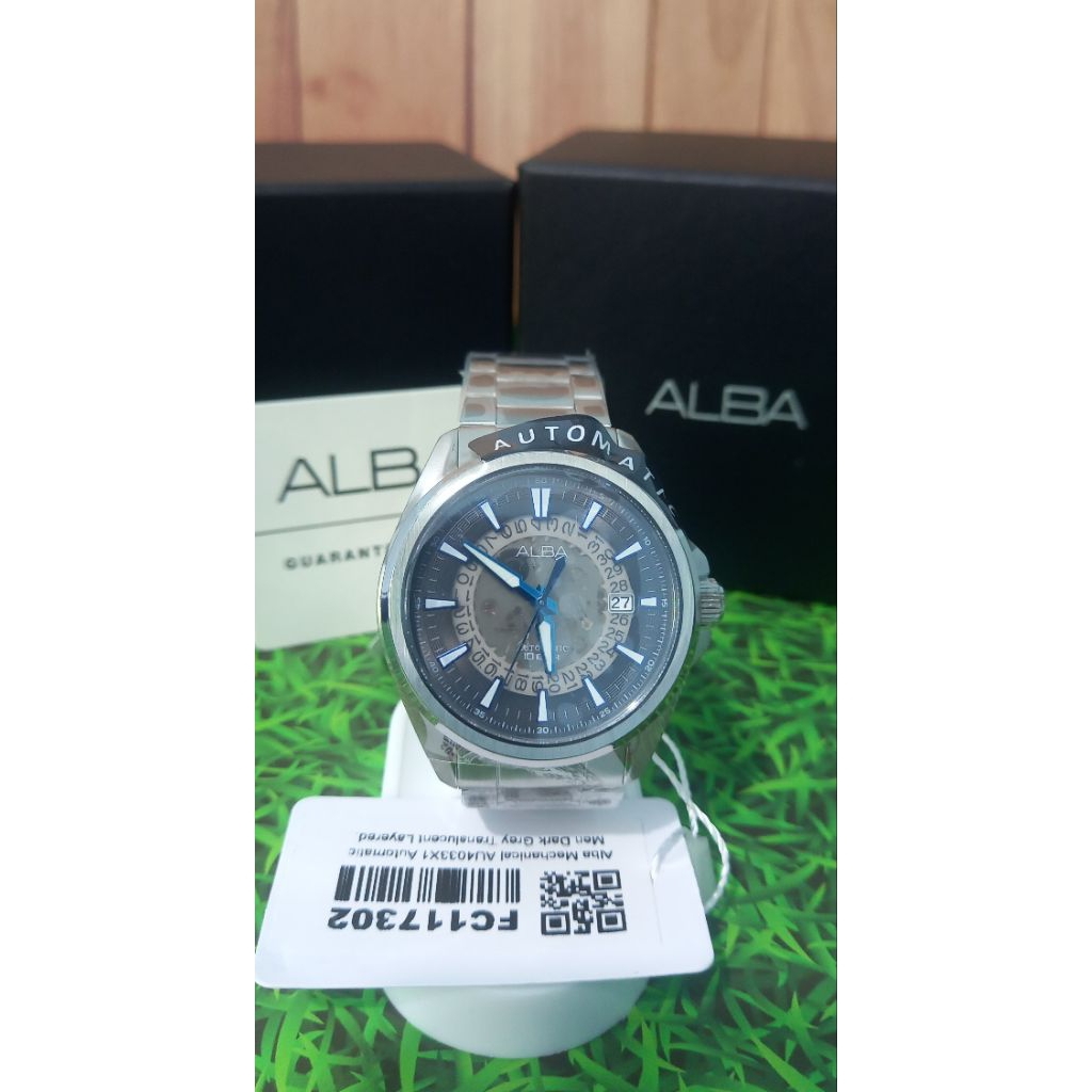 ALBA Jam Tangan Pria Automatic AU4033X1 Dark Grey