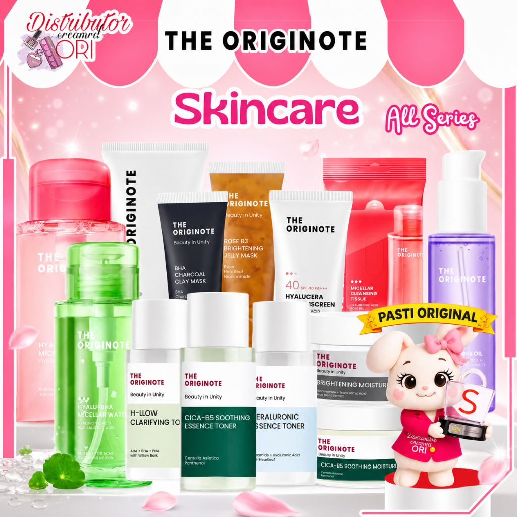 The Originote Hyalucera Moisturizer Gel 50ml Pelembab Wajah | Serum Bright B3 | Serum Acne B5 | Seru