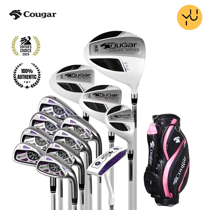 Stik Golf Fullset Cougar Golf Carbon Shaft Berkwalitas Original untuk pemula